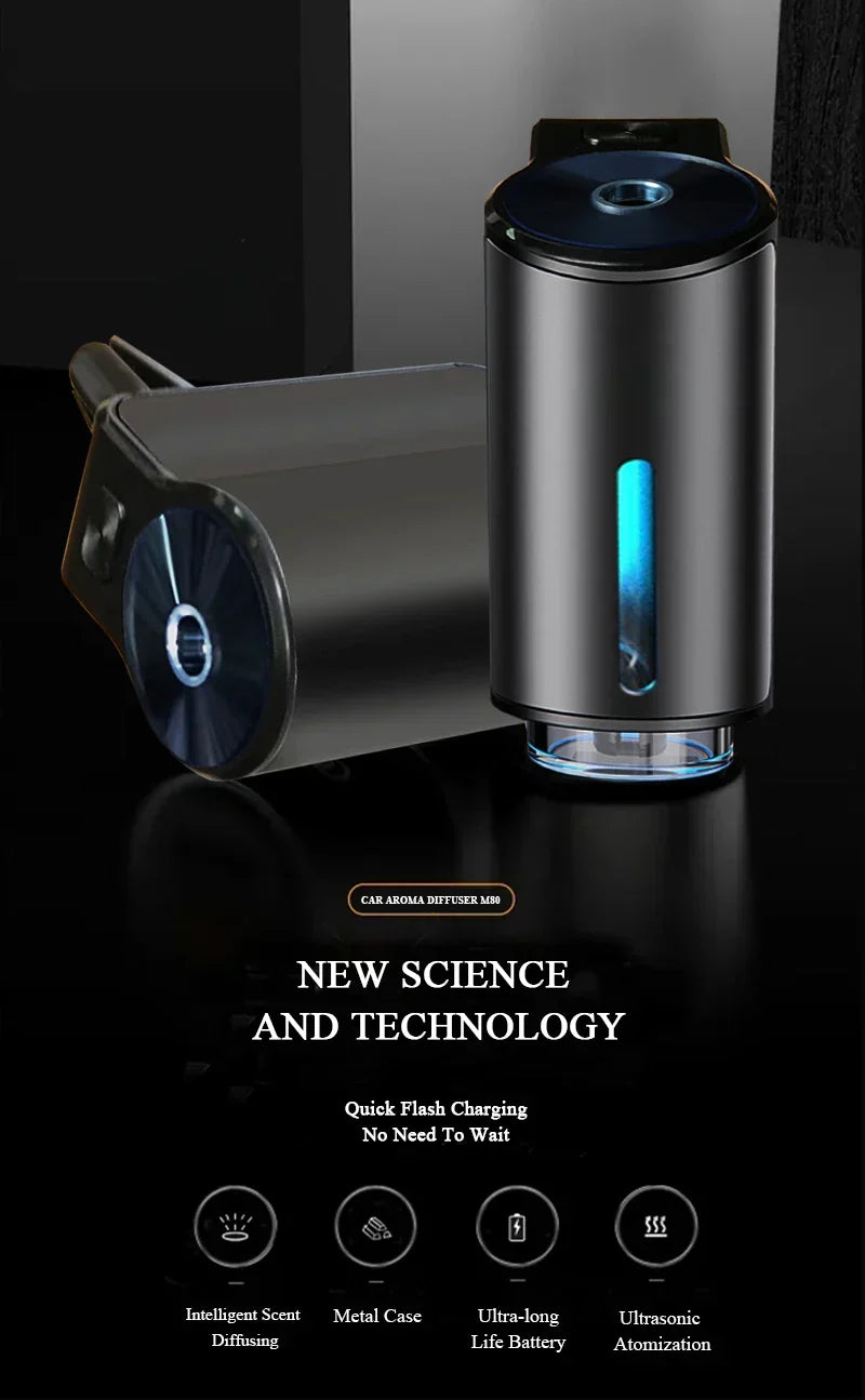 Designstarker USB Auto Diffuser, integriert sich perfekt und sorgt für Ihre persönliche Wohlfühloase.