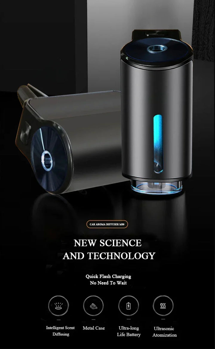 Designstarker USB Auto Diffuser, integriert sich perfekt und sorgt für Ihre persönliche Wohlfühloase.