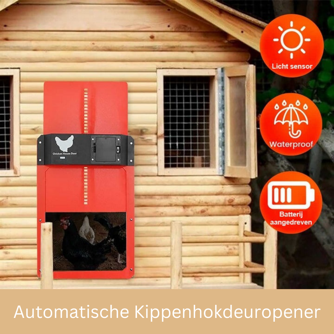 Lichtsensor-gesteuerte automatische Hühnerstalltür. Optimale Sicherheit und Komfort für Geflügelhaltung auf Ihrer Farm.