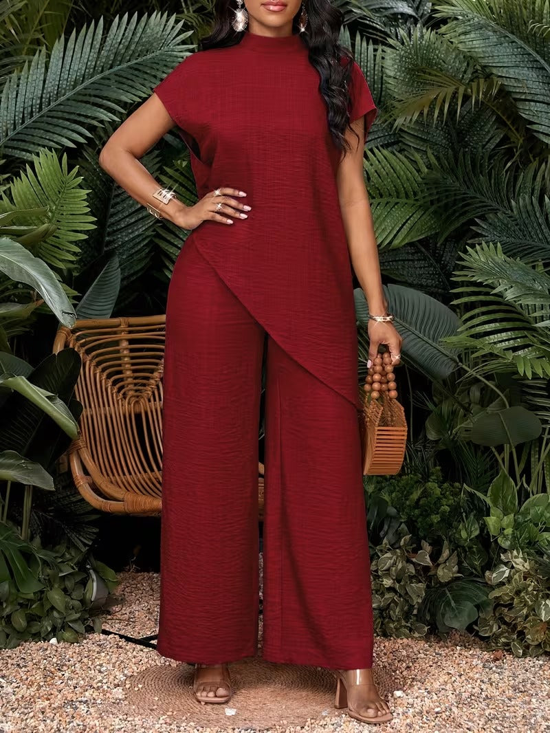 Asymmetrischer Damen Jumpsuit, moderner Einteiler für Damenmode, elegant & stilvoll.
