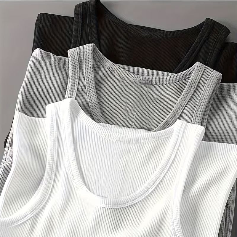 Modernes Herren Tanktop Set für Fitness, Sport & Freizeit; ideal als atmungsaktive Workout-Bekleidung.