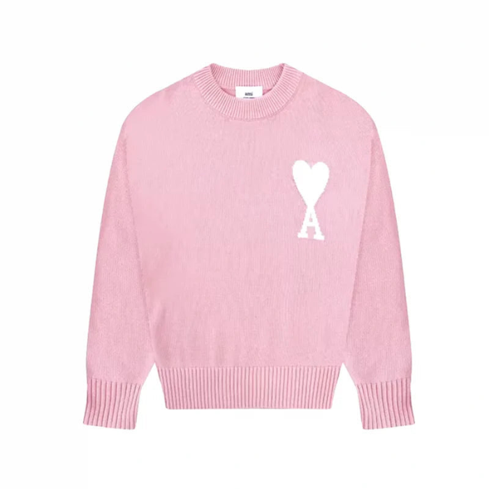 Trendiger Damen-Freizeitpullover mit Herz- & Buchstabenprint. Lockere Passform, Rundhals, stilvoll & lässig für jeden Tag.