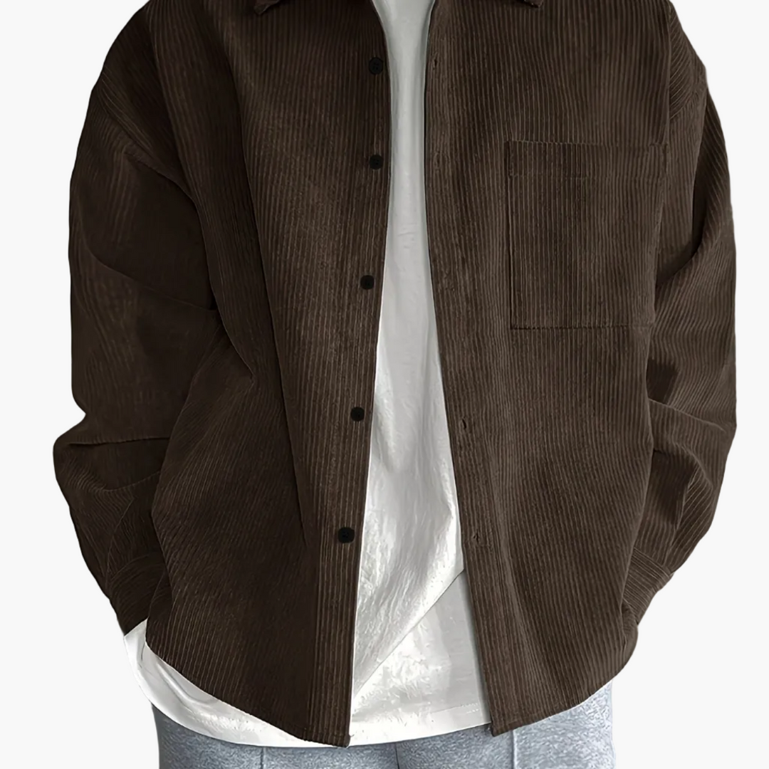 Stylisches Oversized Herrenhemd für Streetwear & Freizeit; komfortables Männerhemd mit weitem Schnitt.