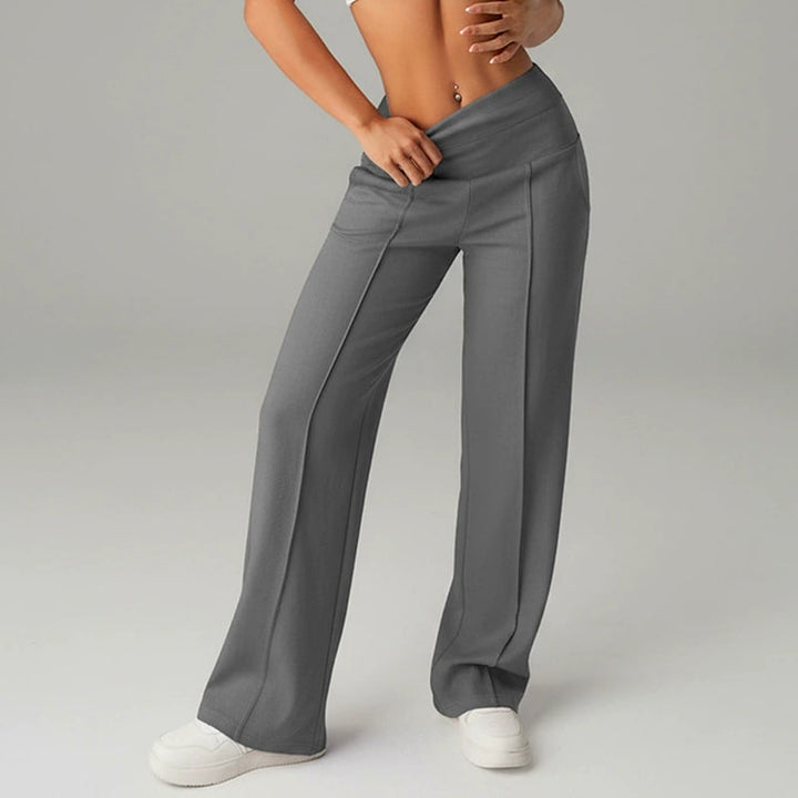 Schicke weite Hose für Damen, unifarben, bequem und modisch, ideal für Frühling und Sommer.