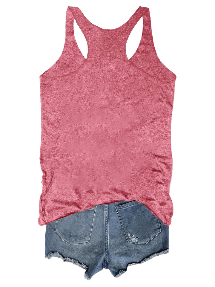 Trendiges Damen Tanktop mit Wildblumen-Print für den Sommer, ideal für Alltag und Urlaub.