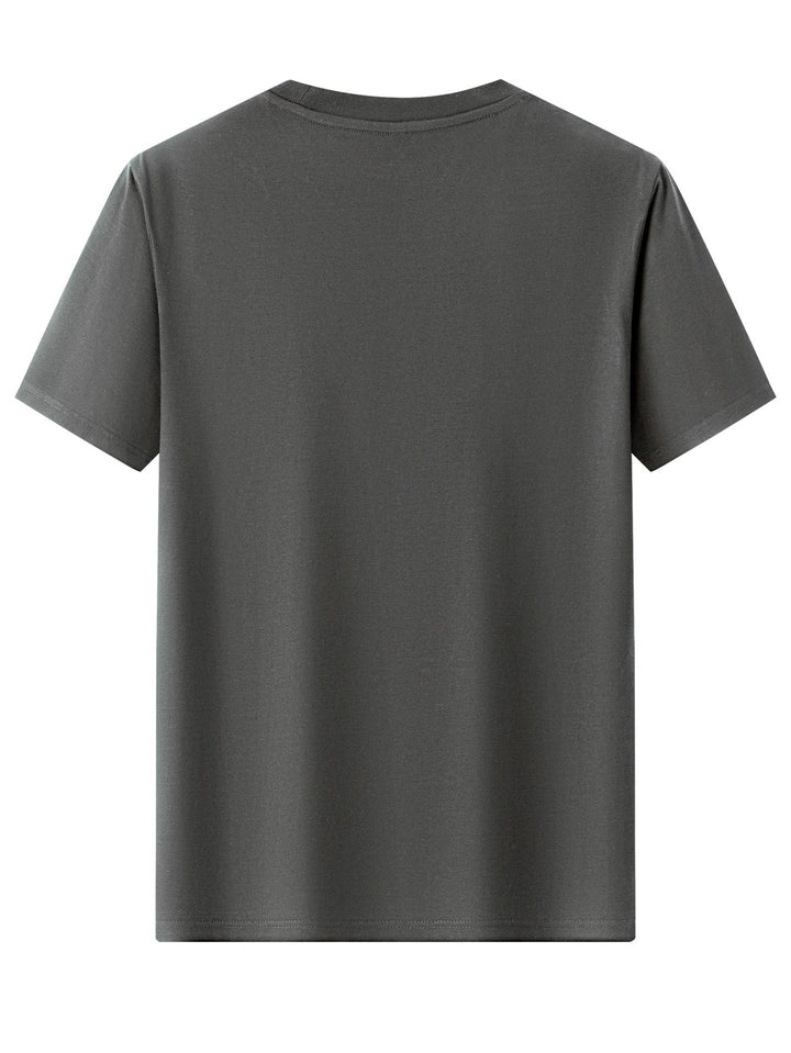 Bequemes Herren Kurzarm T-Shirt mit Kompass-Berg-Grafik. Ideal für Outdoor, Reise & Freizeit.