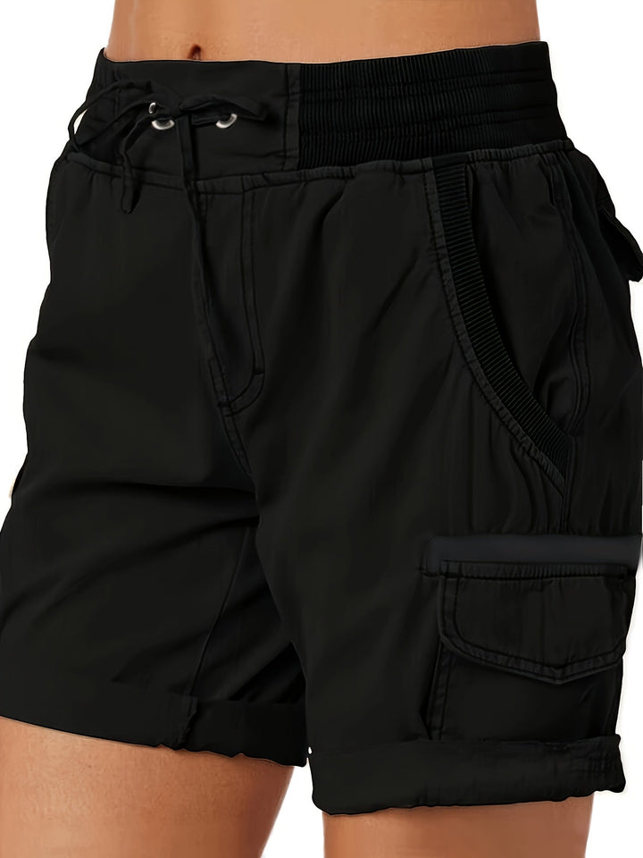 Modische Damen Sommer Shorts, Cargo Stil mit Kordelzug, vielseitig und bequem für Casual Mode.