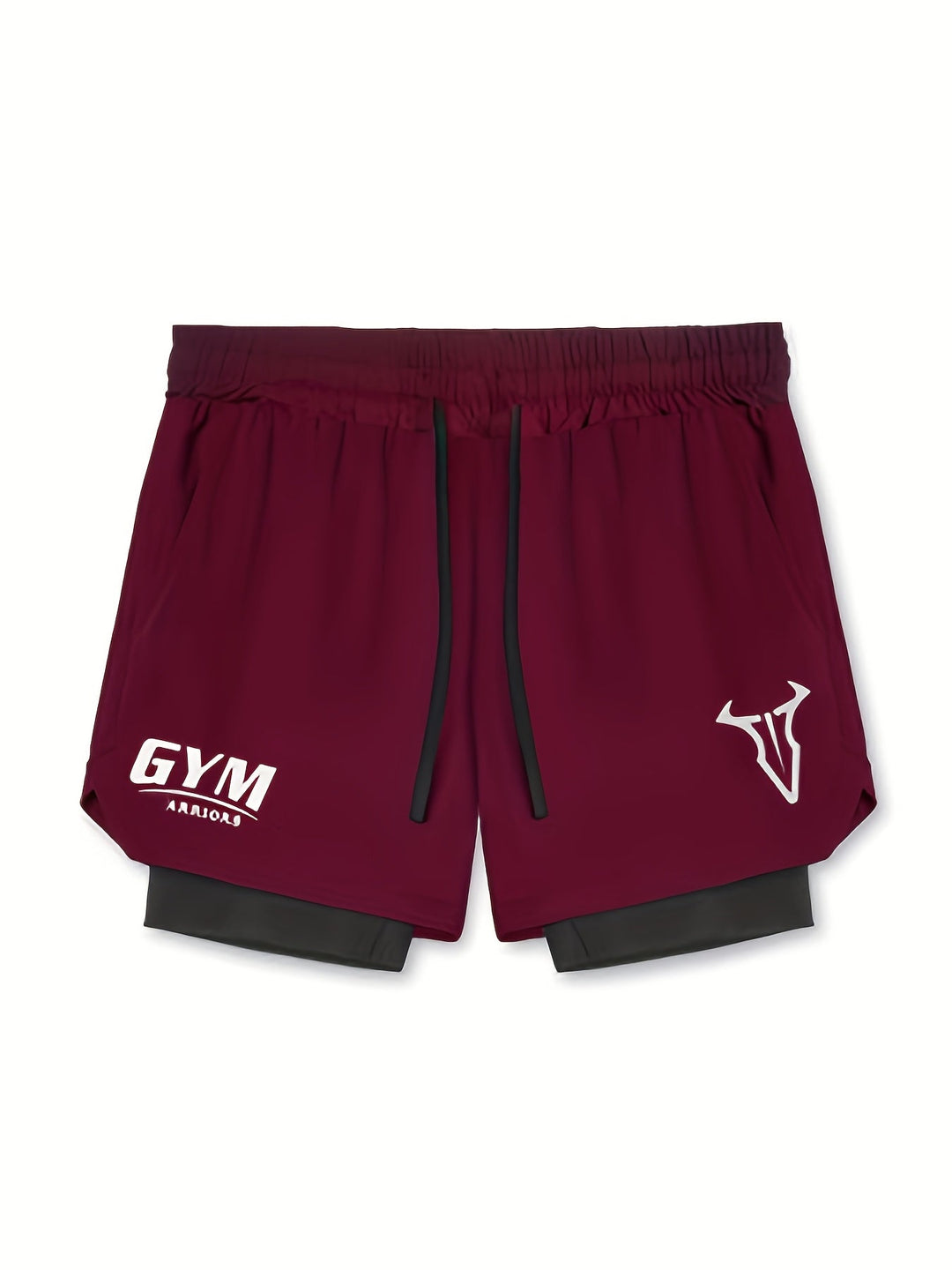 Funktionale Herren Laufshorts 2-in-1 mit Kompressionshose für Training & Sport.