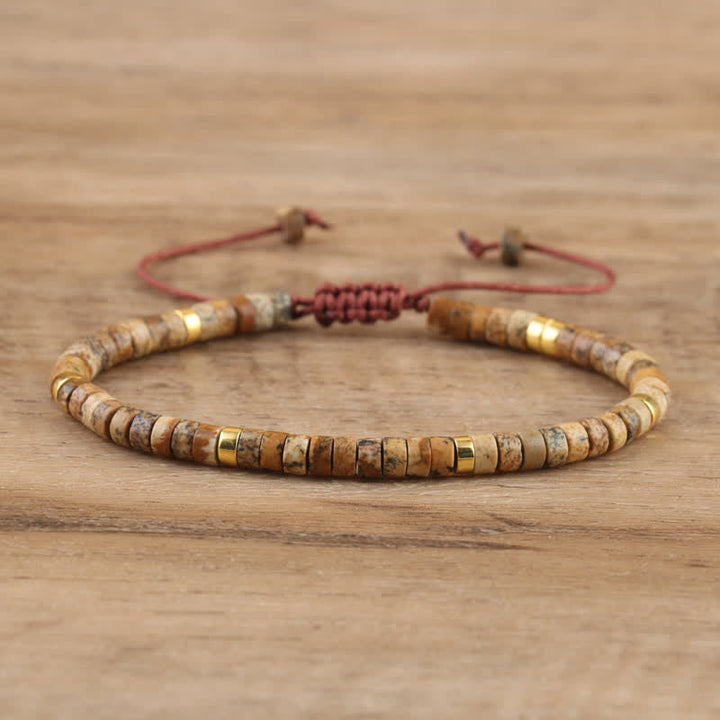 Damen Naturstein-Armband Seraphina, geflochtene Eleganz, Edelstein-Schmuck, ein tolles Geschenk.