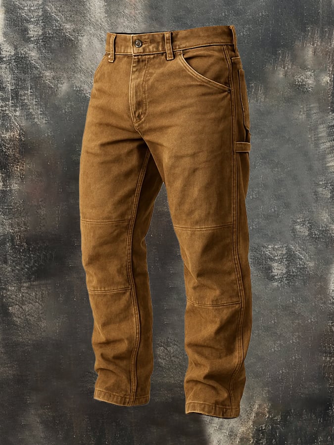 Vielseitige Herren Retro Regular Fit Hose. Bequem, atmungsaktiv und knitterfrei für den ganzen Tag.
