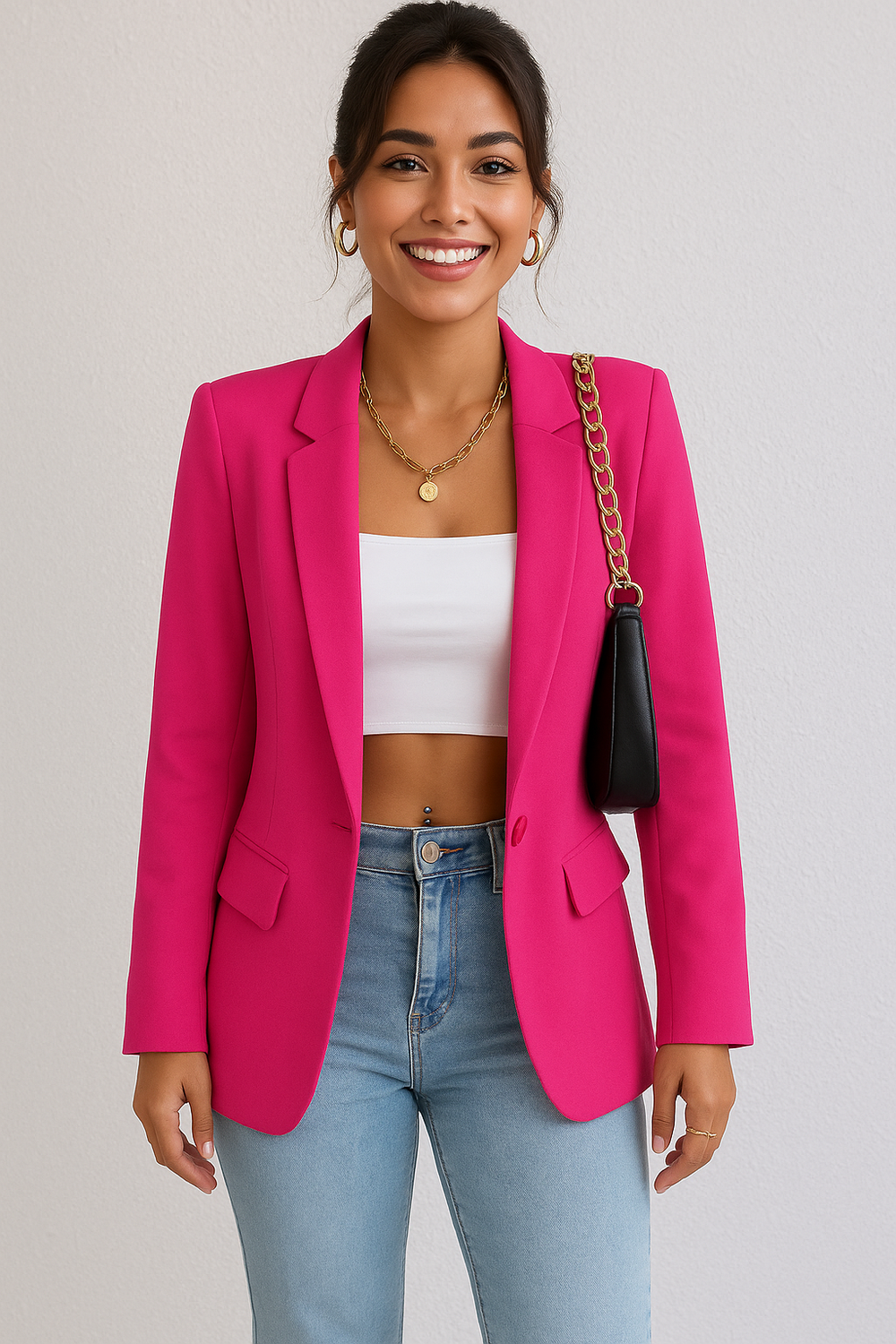 Hochwertiger figurbetonter Damen Business Blazer. Perfekte Bürokleidung, elegant & modern.