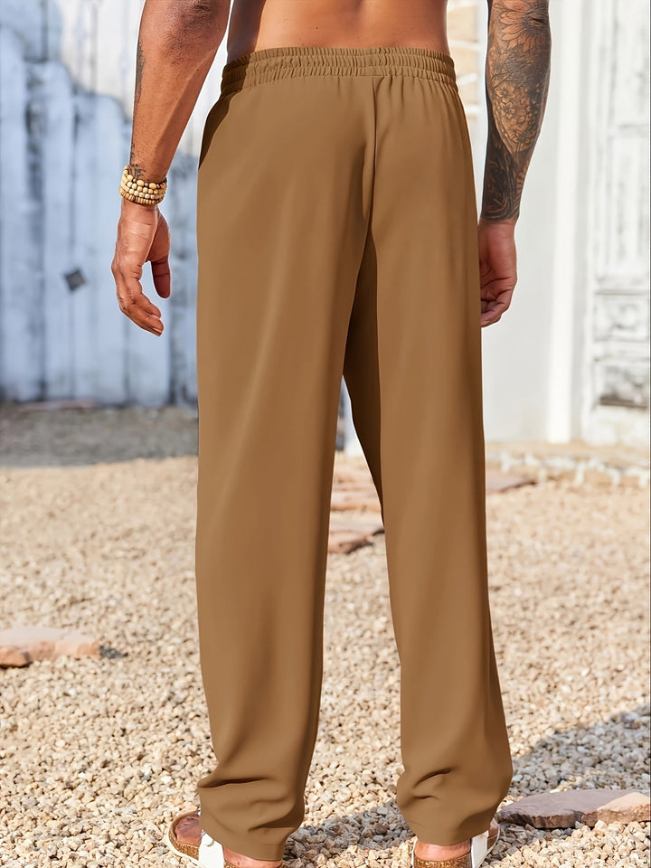 Bequeme & knitterfreie Herren Freizeithose, gerader Schnitt, knöchellang. Maximaler Komfort & Eleganz.