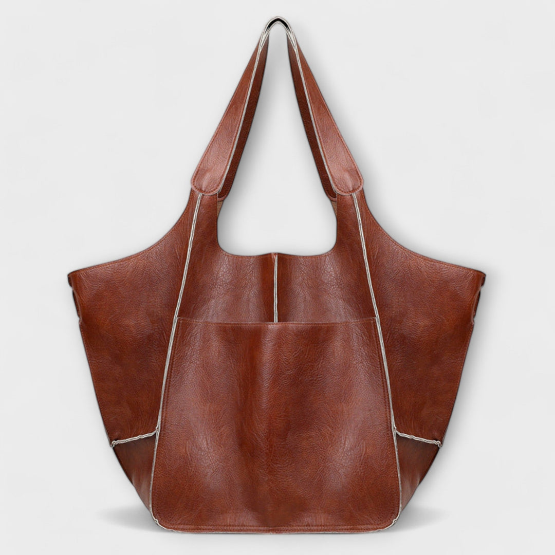 Unisex Oversize Wochenendtasche aus PU-Leder, geräumig für Reisen & Freizeit.
