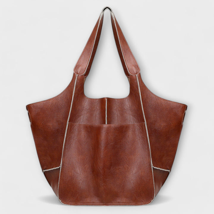 Unisex Oversize Wochenendtasche aus PU-Leder, geräumig für Reisen & Freizeit.