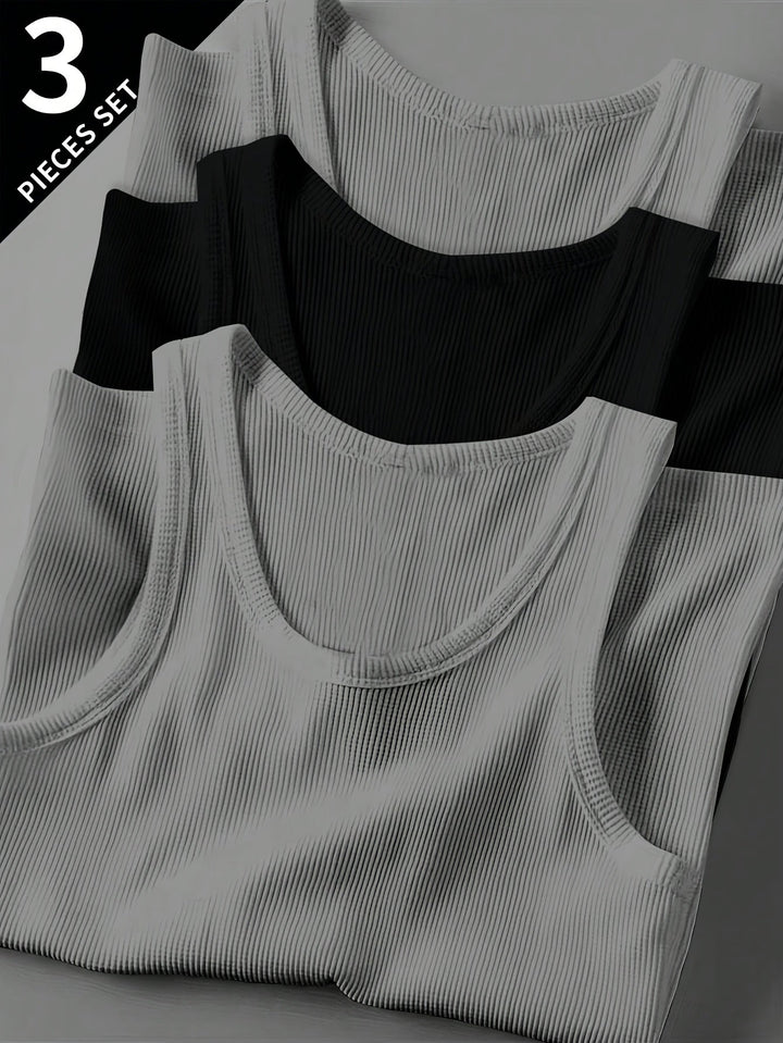 Herren Fitness Tanktop Set für Gym, Laufen oder entspannte Sommertage. Atmungsaktives Activewear Set.