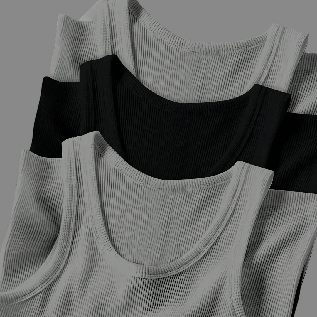 Herren Workout Tanktop Set, optimiert für Krafttraining & Ausdauer. Atmungsaktives Activewear Muskelshirt.