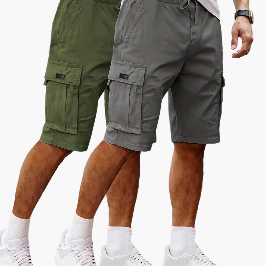 Sommerliche Herren Cargo Bermuda mit praktischen Taschen, ideal für Freizeit & Sport.