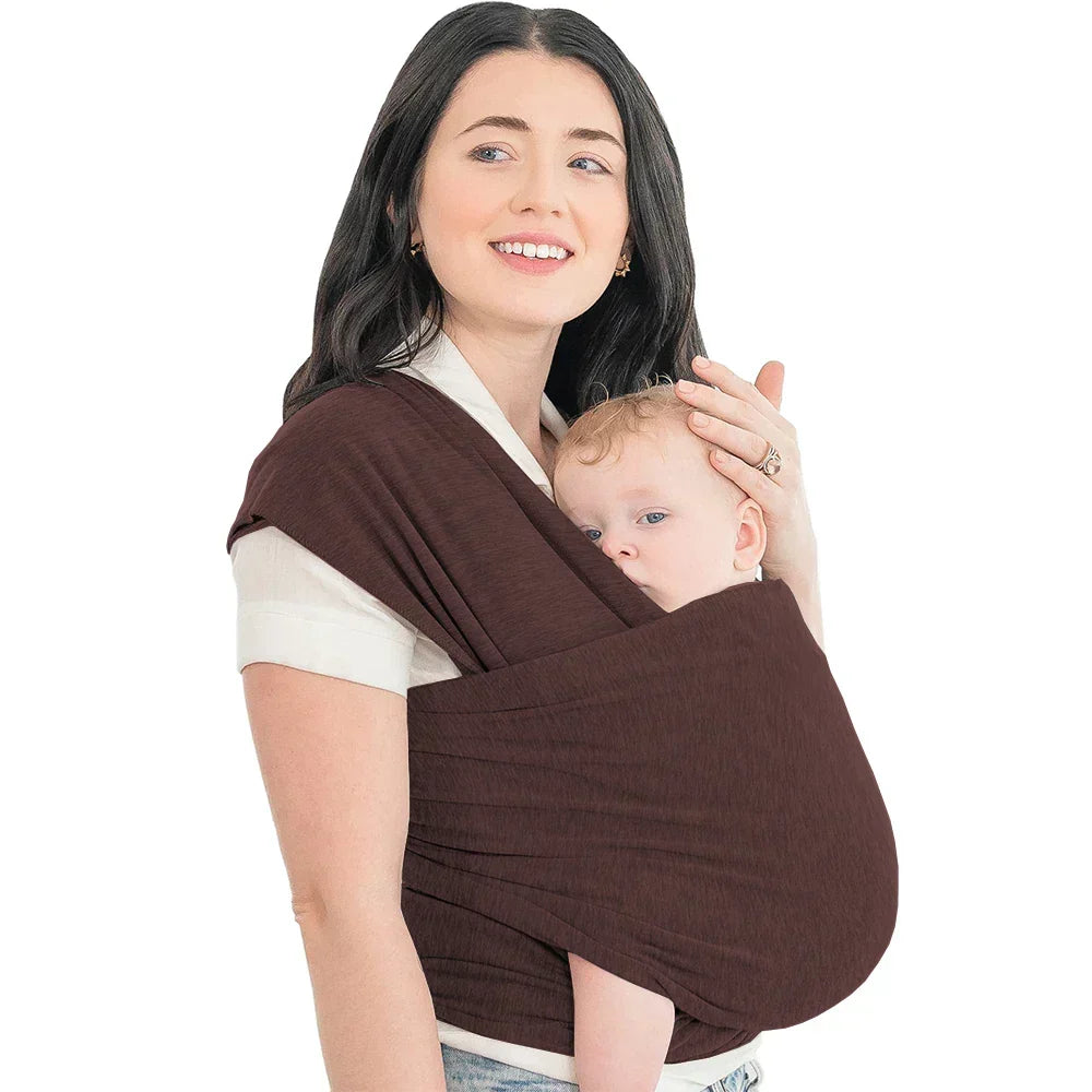 Stilvolle Babytrage, ergonomisch und rückenfreundlich, erhältlich in großer Farbvielfalt.