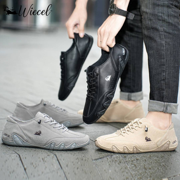 Komfortable Unisex Barfußschuhe Leder, fördern natürliches Gehen & Bodengefühl für gesunde Füße.