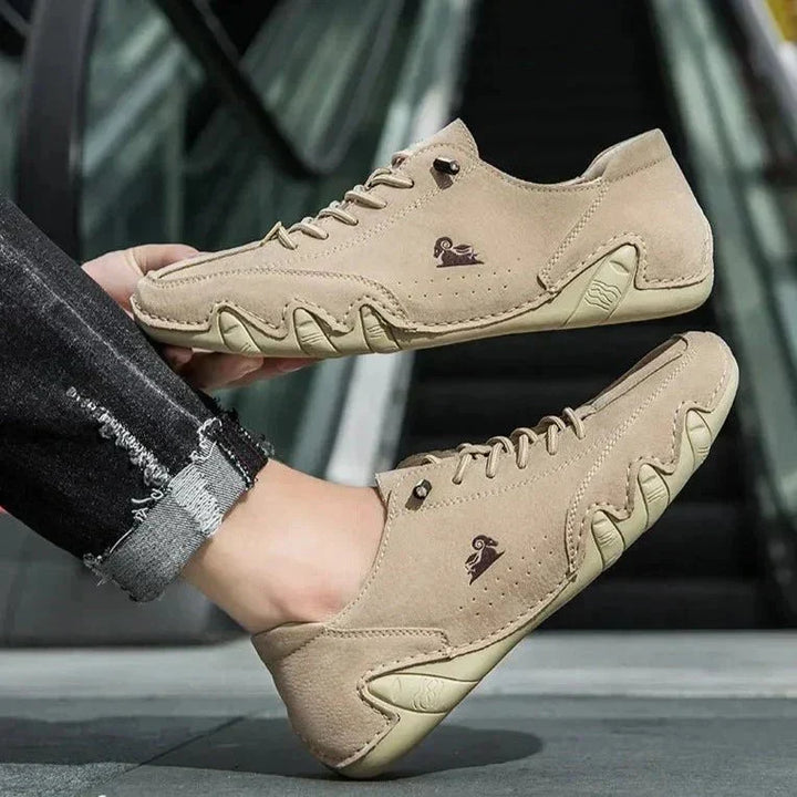 Robuste Unisex Barfußschuhe aus Leder für verschiedene Aktivitäten: Wandern, Alltag, Freizeit.