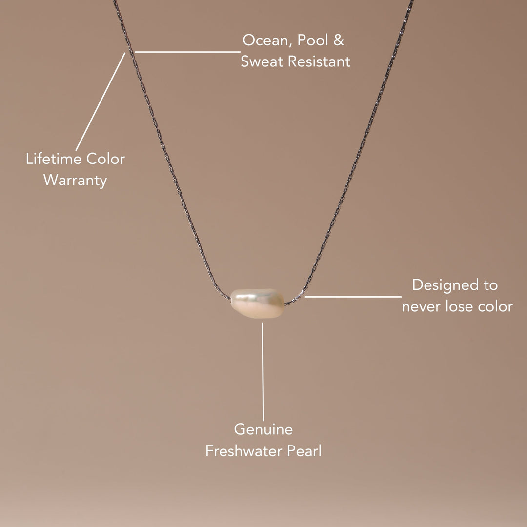 Luxuriöse Damen Barockperlen Halskette, verstellbar. Ideales, elegantes Schmuck-Geschenk. Gold- oder Silberton.
