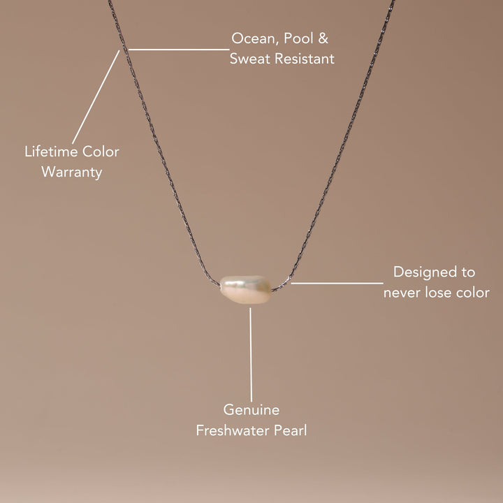 Luxuriöse Damen Barockperlen Halskette, verstellbar. Ideales, elegantes Schmuck-Geschenk. Gold- oder Silberton.