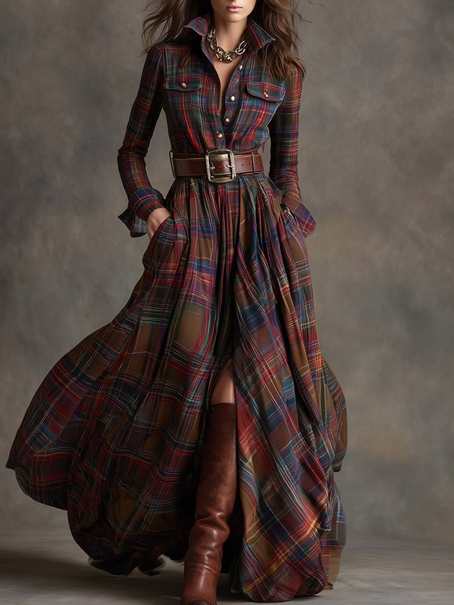 Schwarzes Damen Maxi Kleid mit Gürtel, ein vielseitiges Freizeitkleid, elegant und komfortabel.