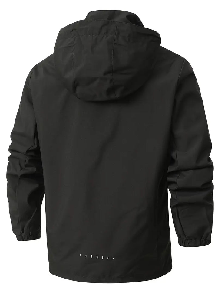 Wasserdichte Herrenjacke Norberto mit Reißverschluss, langarm, ideal für Sport & Freizeit.
