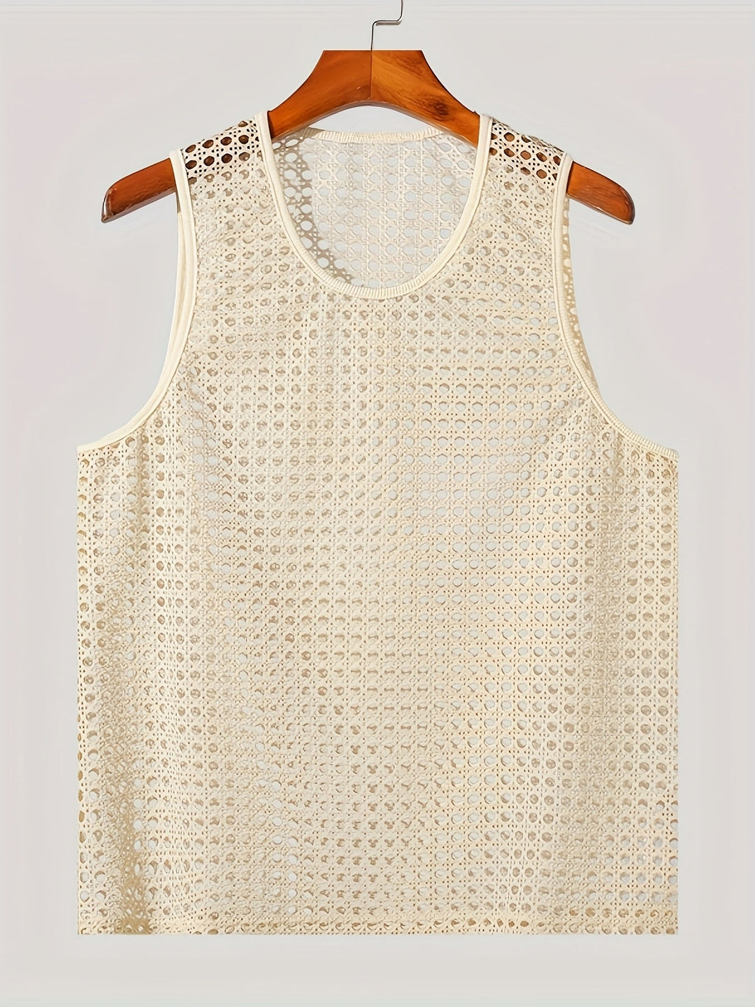 Herren Netz-Top Weste, atmungsaktiv & locker, ideal für Sommer, Strand, Festival Mode & Freizeit.