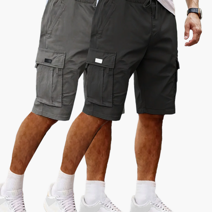 Vielseitige Herren Cargo Bermuda mit vielen Taschen, ideal für Freizeit, Sport & Sommer.