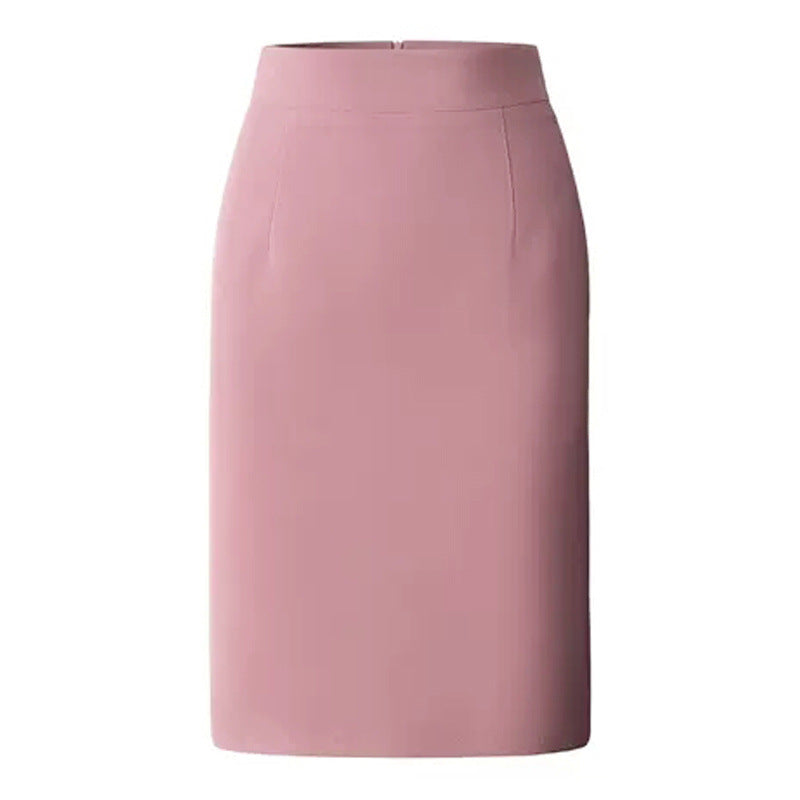 Damen High Waist Bürorock mit verdecktem Reißverschluss. Eleganter Bleistiftrock midi für Frauen.