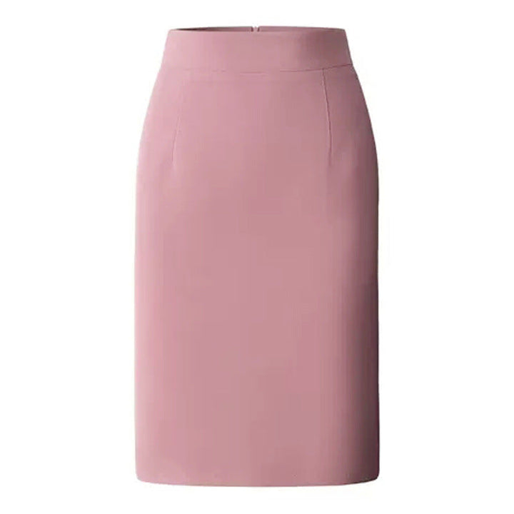 Damen High Waist Bürorock mit verdecktem Reißverschluss. Eleganter Bleistiftrock midi für Frauen.