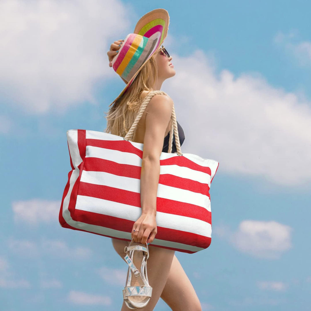 Große Damen Tote Bag, wasserdicht und sanddicht. Schützt deine Wertsachen am Strand.
