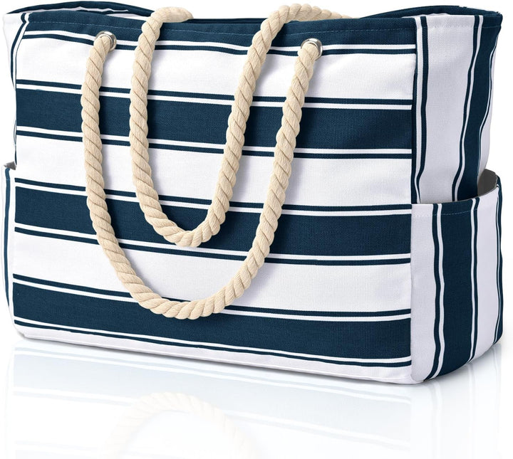 Praktische Reisetasche für Damen, übergroß, wasserdicht. Für entspannte Strandtage mit Freunden.