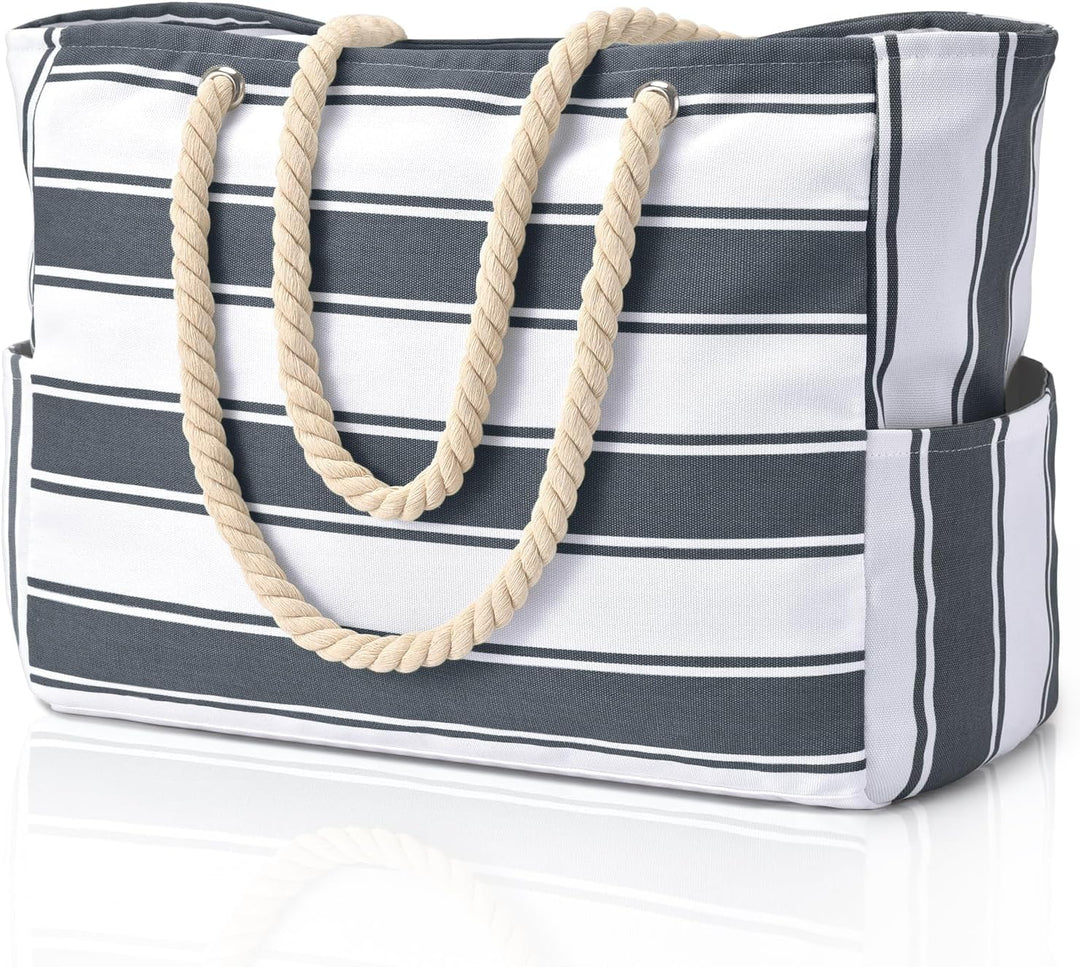 Große Damen Tote Bag, wasserdicht und sanddicht. Alle deine Sachen sicher verstaut im Urlaub.