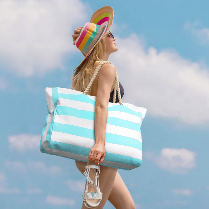 Wasserdichte Tote Bag für Damen, groß, mit Reißverschluss, für Sportstudio & Wellness.