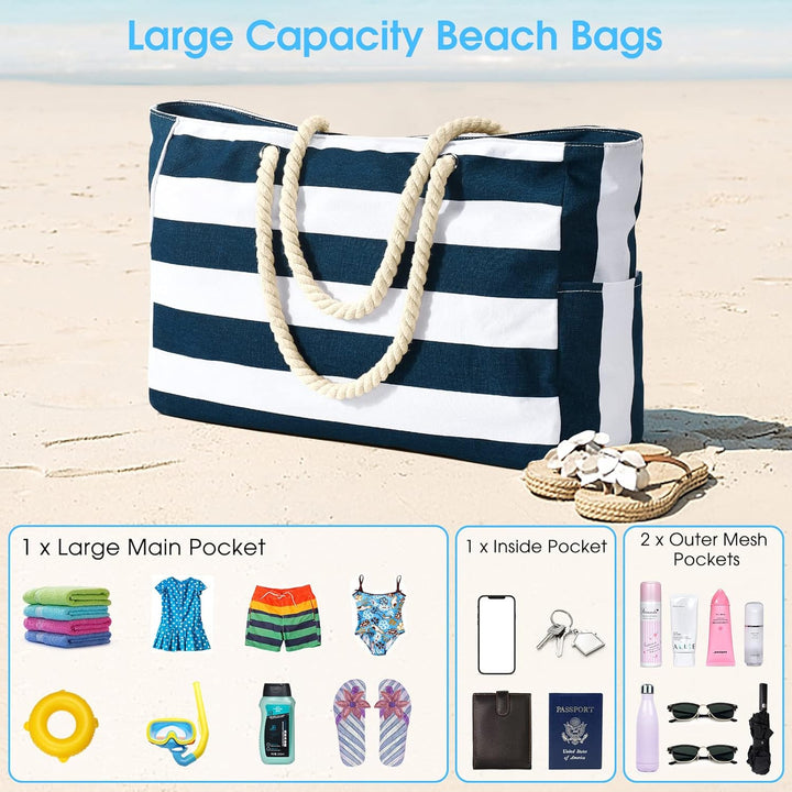 Kompakte aber geräumige wasserdichte Damen Tote Bag, mit Reißverschluss, Nahaufnahme.
