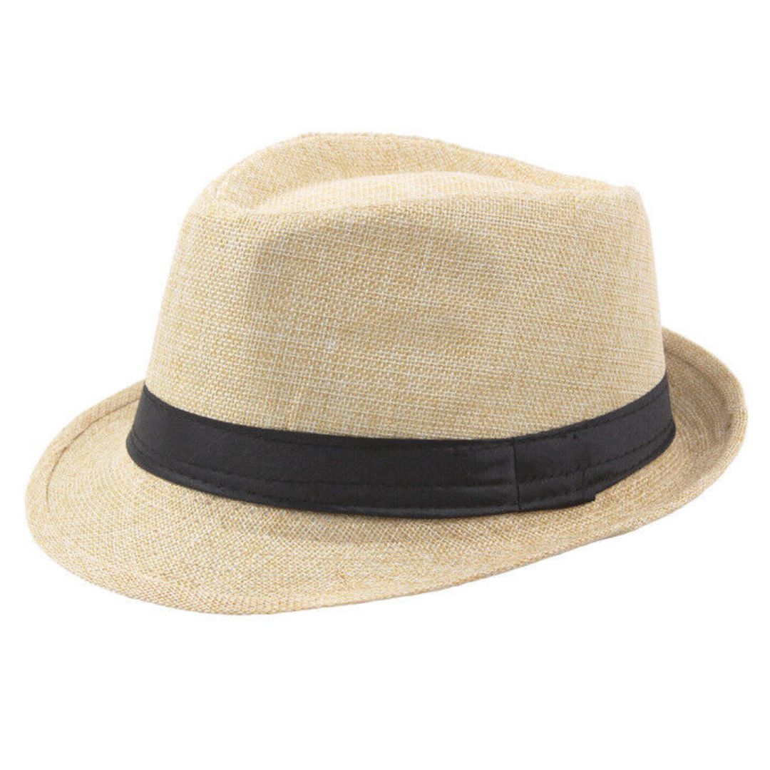 Unisex Fedora Hut im eleganten Jazz-Stil, vielseitiges Modeaccessoire für Herbst und Frühling.