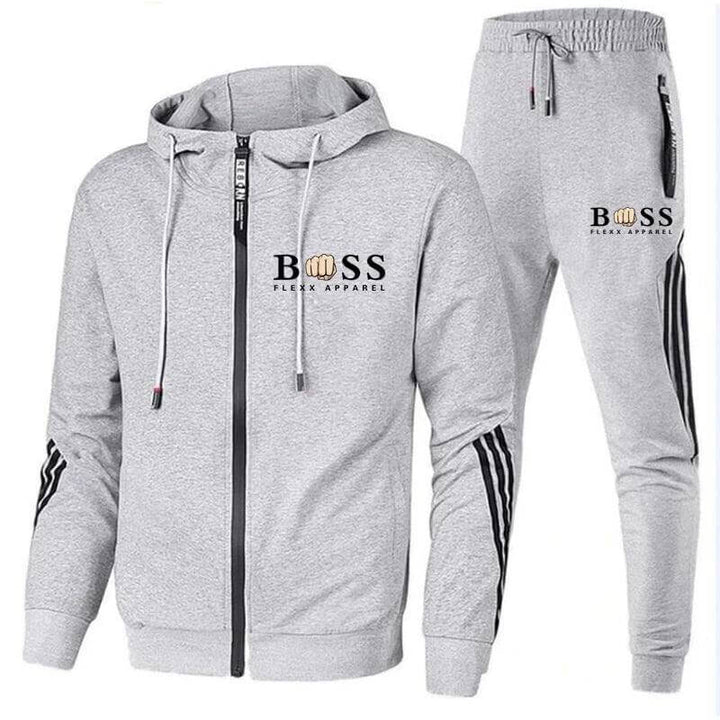Vielseitiger Herren Zweiteiler: Sportliche Reißverschlussjacke & bequeme Jogginghose. Ideal für Training & Freizeit.