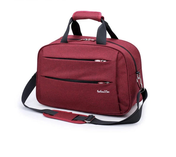 Unisex Reise-Handgepäcktasche am Flughafen, bereit für den Abflug, leicht & flexibel.
