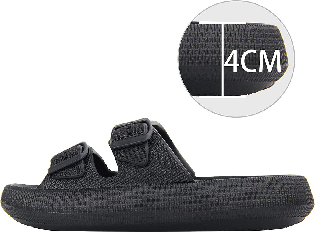 Ultraweiche Pillow-Slides Sandalen Livia für Damen & Herren. Federleichte Komfortschuhe mit weicher Sohle und rutschfest.