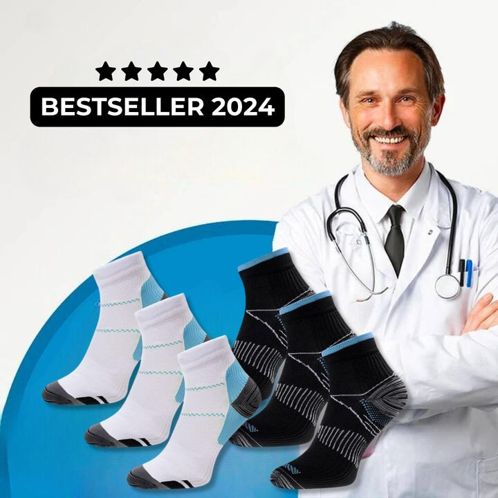 Reisesocken unisex, orthopädische Kompressionssocken für Durchblutung & weniger Schwellungen auf langen Flügen.