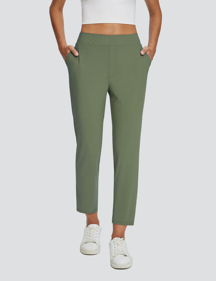 Highrise Damenhose mit UPF 50+, Leinenmaterial, Beinschlitz. Optimaler Sonnenschutz für Damen.