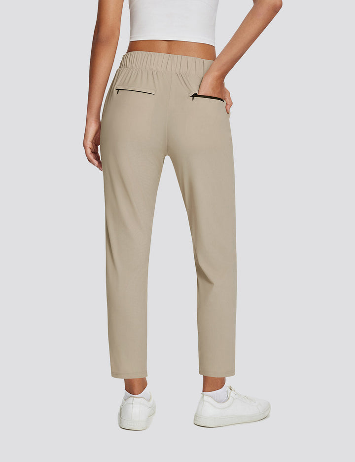 Outdoorhose für Damen: UPF 50+ Leinen, hoher Bund, Beinschlitz. Optimal für Sport & Freizeit.