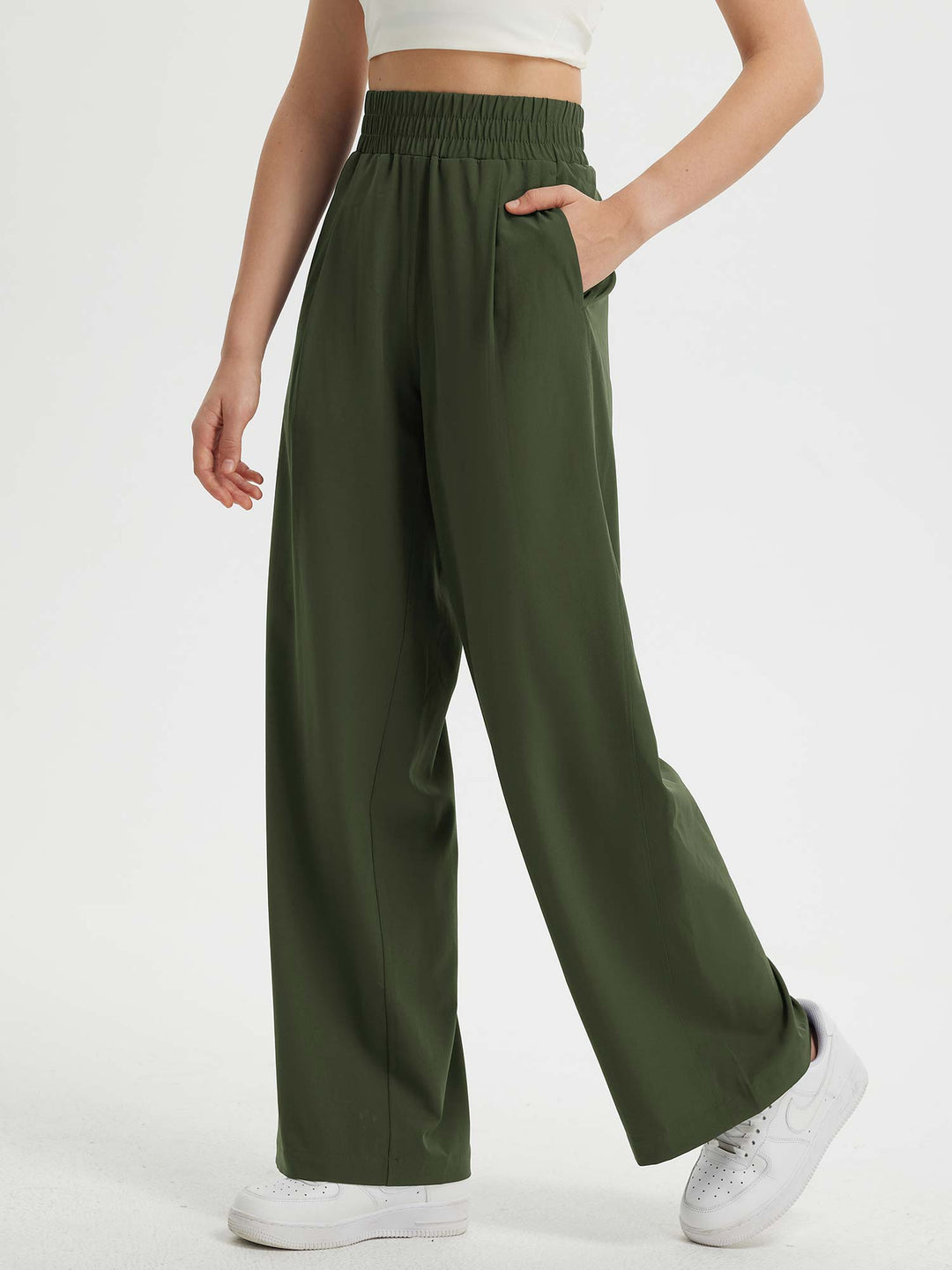 Damen Flarehose mit weitem Bein, UV-Schutz, ideal für Sommer & Freizeit.