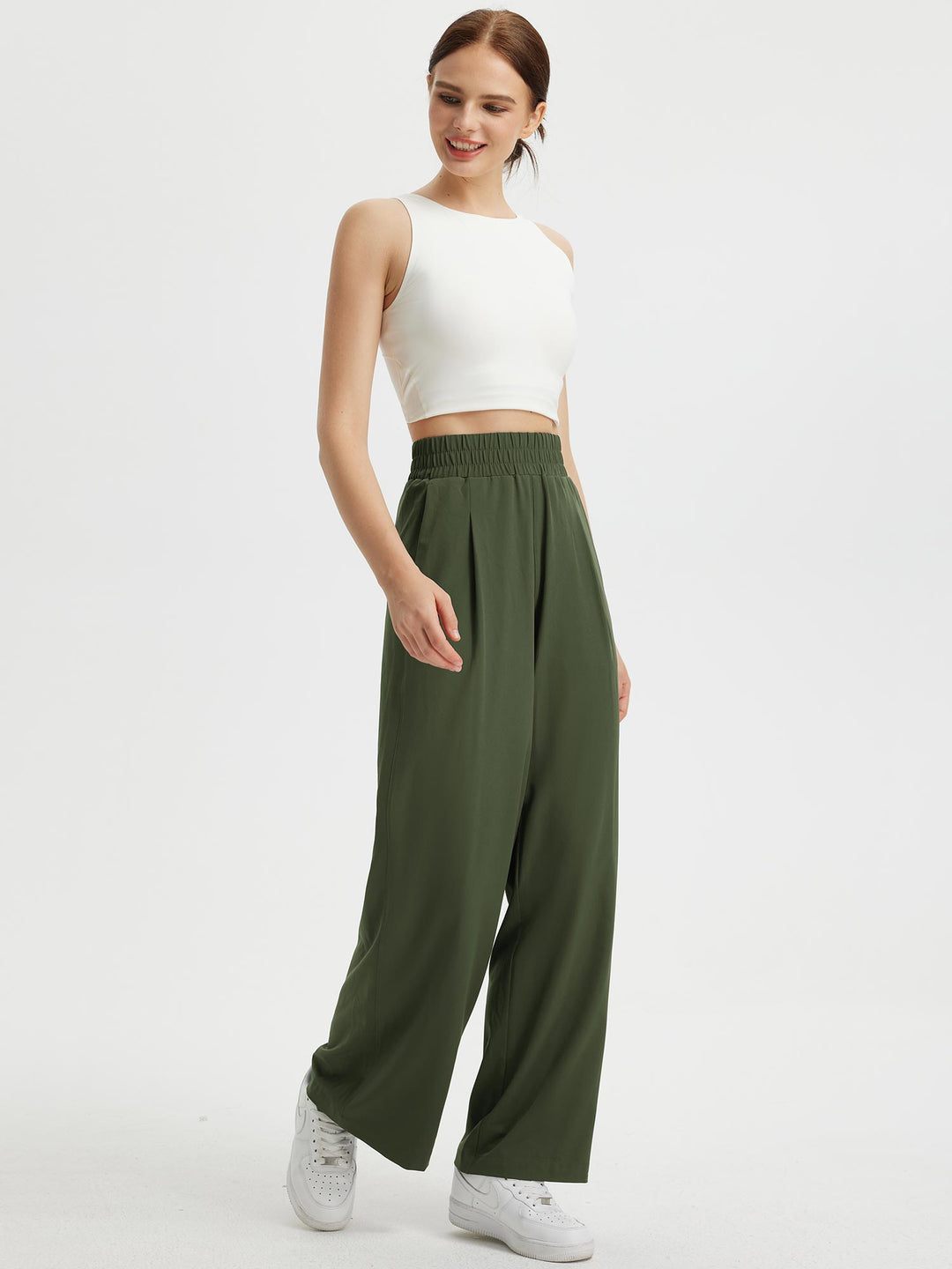 Damen Hose mit weitem Bein, UV-Schutz, atmungsaktiv, für Sport & Alltag.