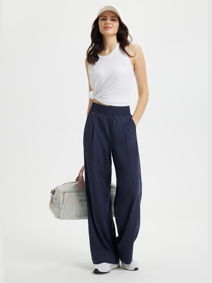 Elegante Damen Flarehose, weites Bein, UV-Schutz, für Freizeit & Strand.