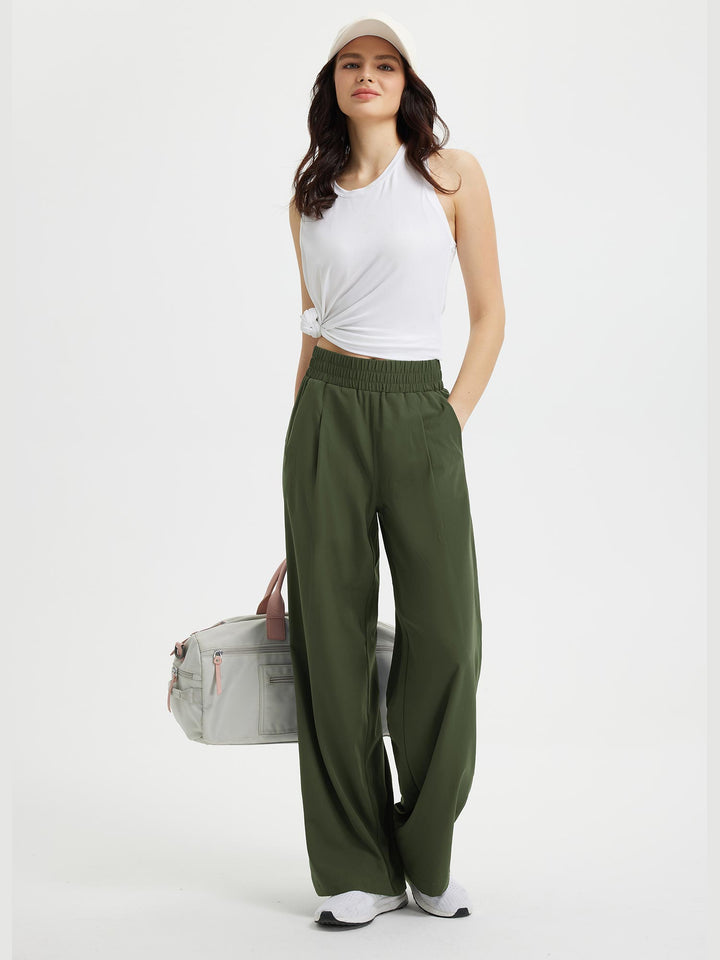 Damen Freizeithose mit Flair, weites Bein, UV-Schutz, hoher Tragekomfort.