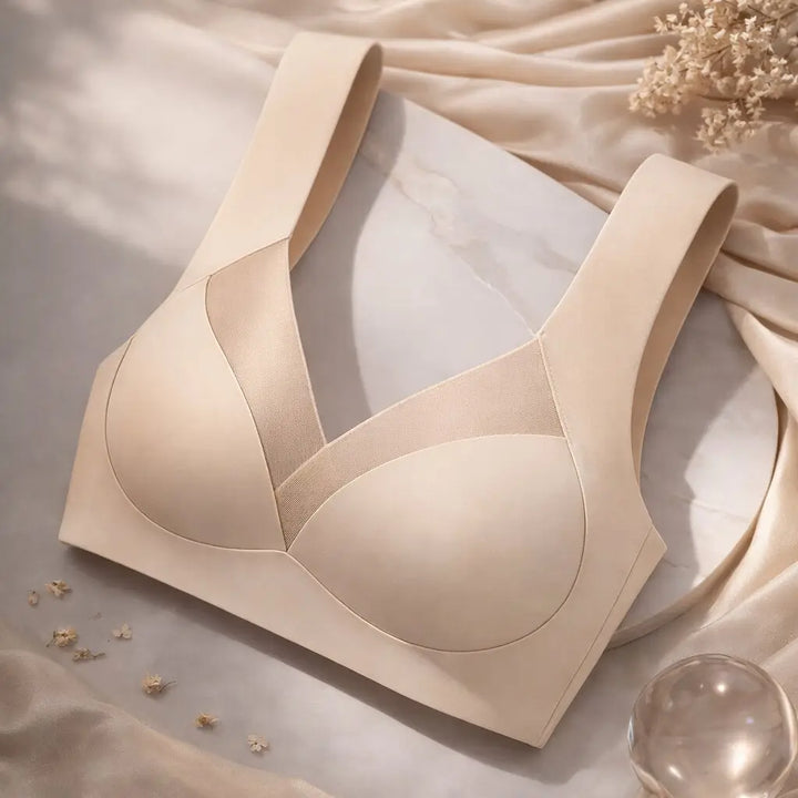 Freiheit pur: Nahtloser Damen Push-up BH ohne Bügel für uneingeschränkten Komfort & Flexibilität.