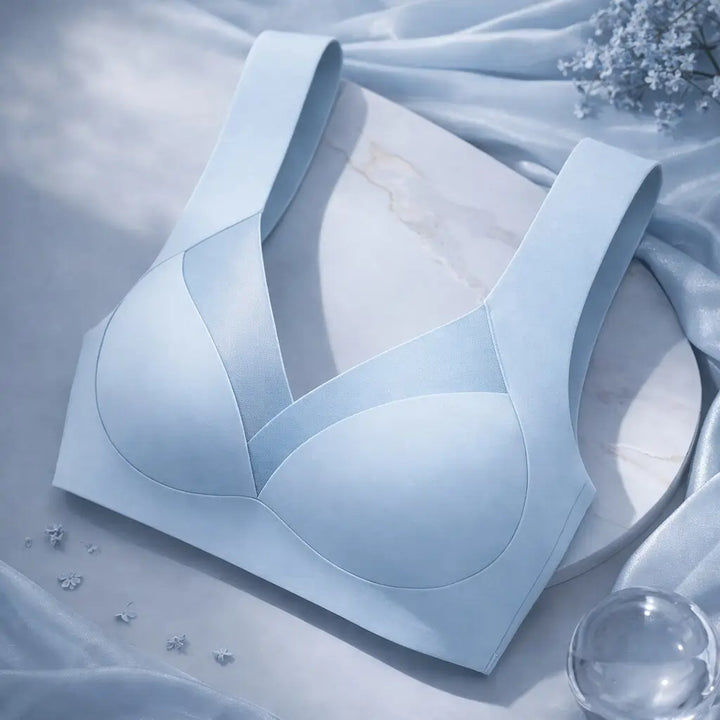 Spüren Sie den Komfort: Nahtloser Push-up Damen BH ohne Bügel für eine weiche, flexible Passform.